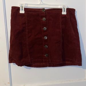 Corduroy, burgundy skirt!! Size L